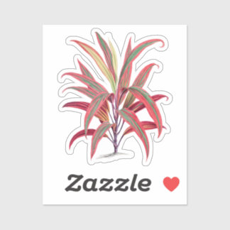 Sticker Fleur rose et rouge