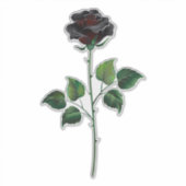 Sticker Fleur rose noire (Devant)