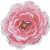 Sticker Fleur rose peinte (Devant)