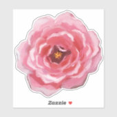Sticker Fleur rose peinte (Feuille)