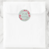 Sticker Fleur Rose Rustique Fleur Wreath Wedding F (Sac)