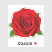Sticker Fleur rouge (Feuille)