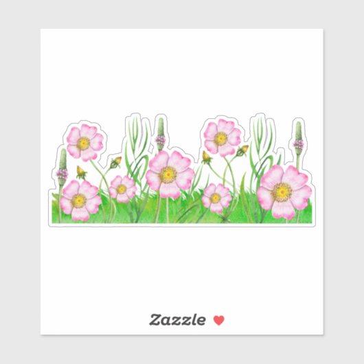 Sticker Fleur sauvage (Feuille)