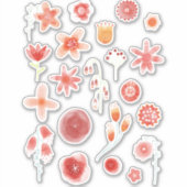Sticker Fleur sauvage aquarelle (Devant)