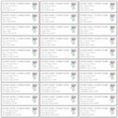 Sticker Fleur sauvage Charme 30 Floral Mariage Adresse d'h (Devant)