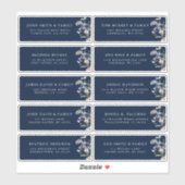 Sticker Fleur sauvage de printemps de la Marine Meadow Nom (Feuille)