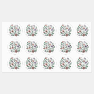 Sticker Fleur sauvage floral Pastel Whimsical