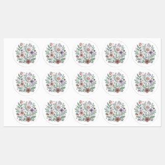 Sticker Fleur sauvage floral Pastel Whimsical