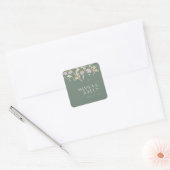Sticker fleur sauvage Sage Deco Mariage Seal (Enveloppe)