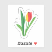 Sticker Fleur Tulip | Flore mignonne (Feuille)