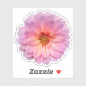 Sticker Fleur unique rose et violet Zinnia (Feuille)