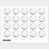 Sticker Fleur Violet Rond Faveur (Feuille)