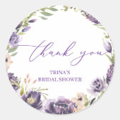 Sticker Fleur Violet Rond Faveur (Devant)