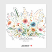 Sticker Fleurir en grâce florale (Feuille)