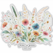 Sticker Fleurir en grâce florale (Devant)