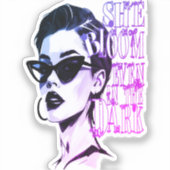 Sticker Fleuris bébé fleuris – Édition Force Monochrome  (Recto)