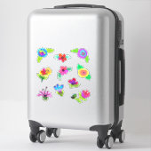 Sticker Fleurs Aquarelles Style Boho (Sur valise)