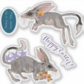 Sticker Fleurs Bilby de Pâques (Devant)