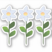 Sticker Fleurs Bleues Claires (Devant)
