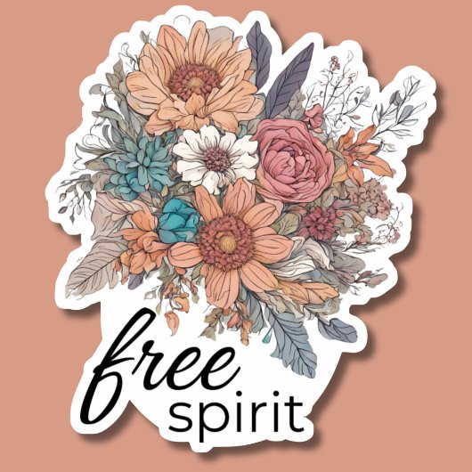 Sticker Fleurs Bohémiennes Spirit Libre imperméable