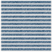 Sticker Fleurs Boho Bleu Classiques Bordures Minces (Devant)