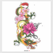 Sticker Fleurs chinoises de cerisiers de Lotus (Feuille)