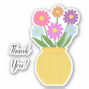 Sticker Fleurs colorées