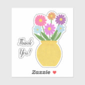 Sticker Fleurs colorées (Feuille)