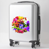 Sticker Fleurs colorées en Pansy (Sur valise)