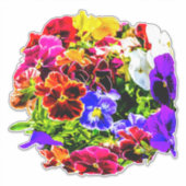 Sticker Fleurs colorées en Pansy (Devant)