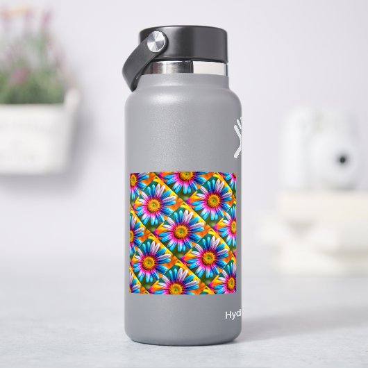 Sticker Fleurs colorées mignonnes Motif (HydroFlask)