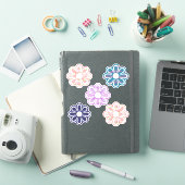 Sticker Fleurs colorées simples (Couverture iPad)