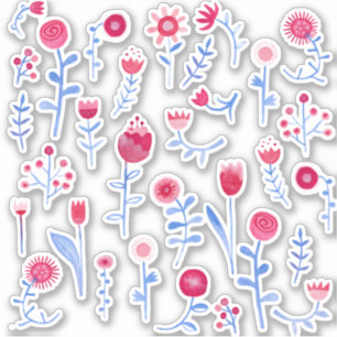 Sticker Fleurs d'aquarelle Hayfièvre
