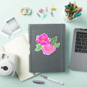 Sticker Fleurs d'aquarelle rose vif (Couverture iPad)