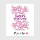 Sticker Fleurs de cerisiers roses (Feuille)