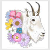 Sticker Fleurs de chèvre de montagne (Feuille)