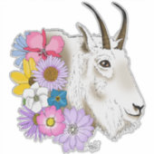 Sticker Fleurs de chèvre de montagne (Devant)