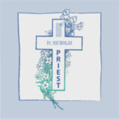 Sticker Fleurs de croix du prêtre personnalisées (Devant)