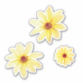 Sticker Fleurs de dahlia jaune (Devant)