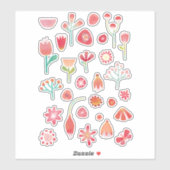Sticker Fleurs de fête de la nature (Feuille)