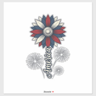 Sticker Fleurs de feu d'artifice vectoriel de conception p