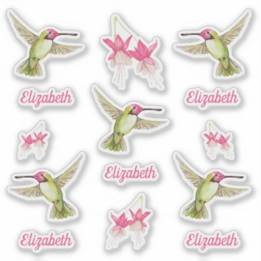 Sticker Fleurs de Fuchsia Vinyl (Devant)