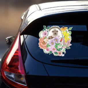 Sticker Fleurs de hérisson mignonnes