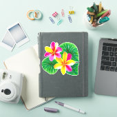 Sticker Fleurs de la Plumeria tropicale (Couverture iPad)