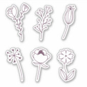 Sticker Fleurs de ligne de Doodle (Devant)