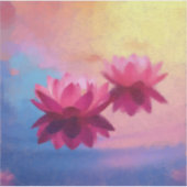 Sticker Fleurs de Lotus Abstraites colorées (Devant)