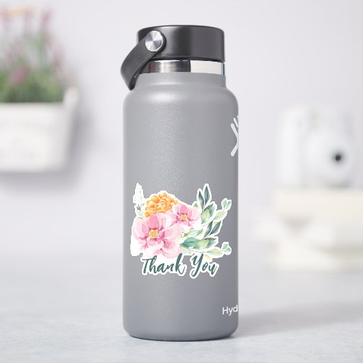 Sticker Fleurs de Merci élégantes (HydroFlask)