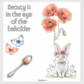 Sticker Fleurs de pavot rouge (Feuille)