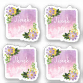 Sticker Fleurs de printemps fraîches Merci (Devant)