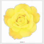 Sticker Fleurs de rose jaune Floral Printemps été Pâques (Feuille)